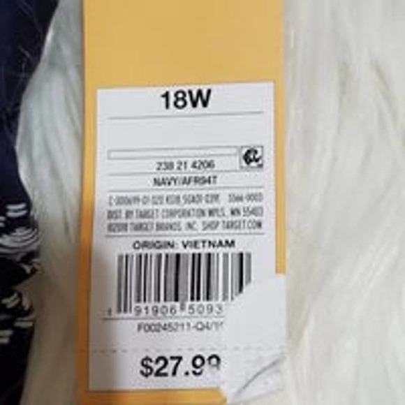 Kona Sol Blue and White Print Tankini Top Swimsuit -18W - Picture 4 of 5